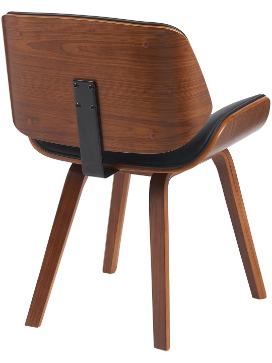 Látogatószék Beverley műbőr, dió/fekete