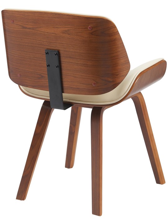 Látogatószék Beverley műbőr, dió/krém