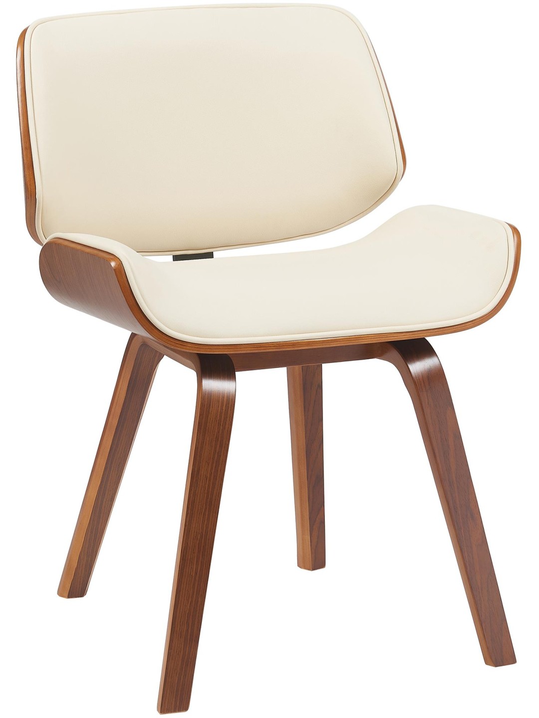 Látogatószék Beverley műbőr, dió/krém