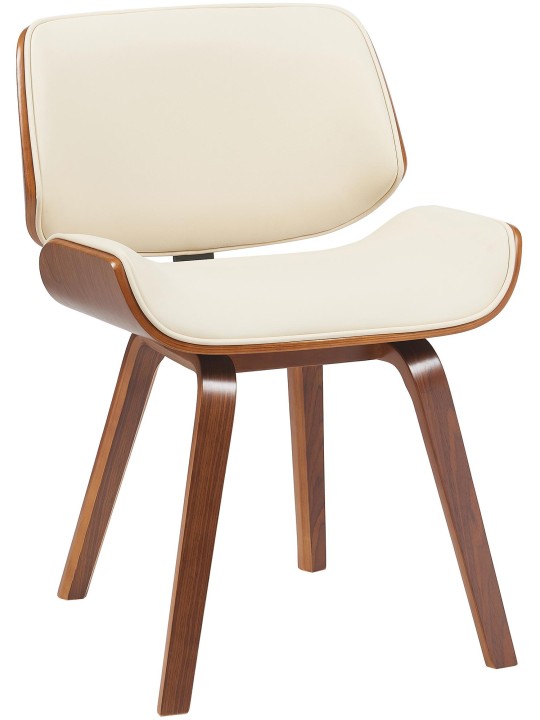 Látogatószék Beverley műbőr, dió/krém