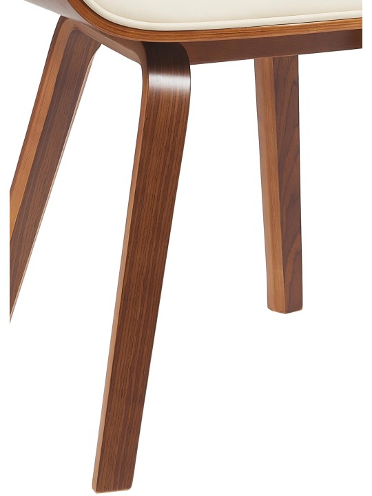 Látogatószék Beverley műbőr, dió/krém