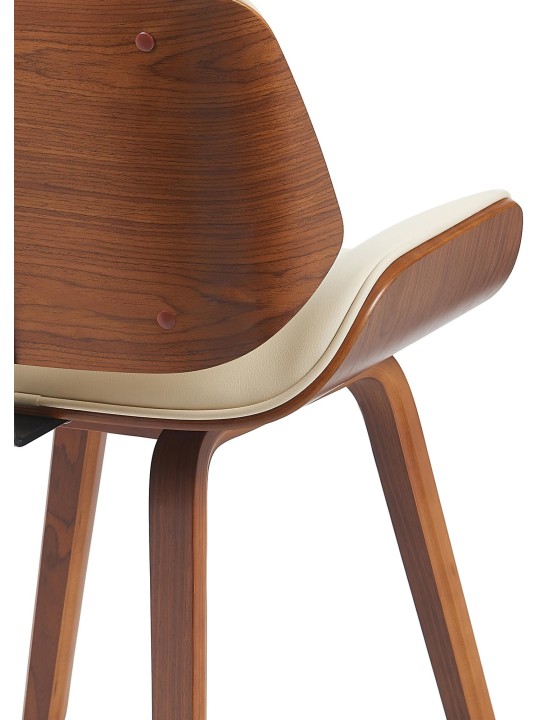 Látogatószék Beverley műbőr, dió/krém