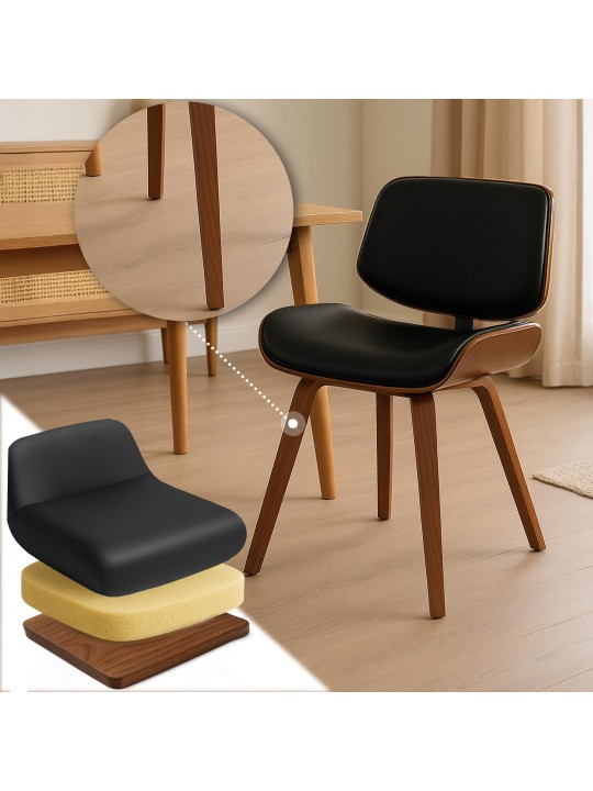 Látogatószék Beverley műbőr, dió/fekete