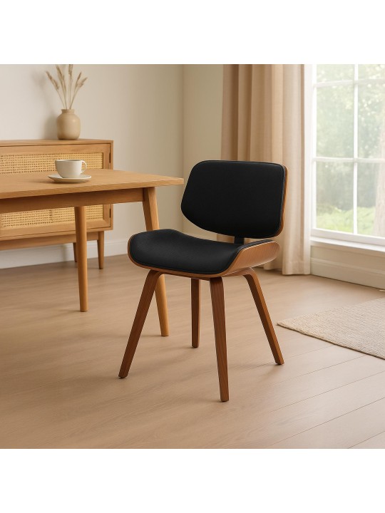 Látogatószék Beverley szövet, dió/fekete