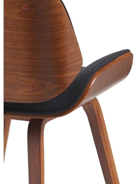 Látogatószék Beverley szövet, dió/fekete