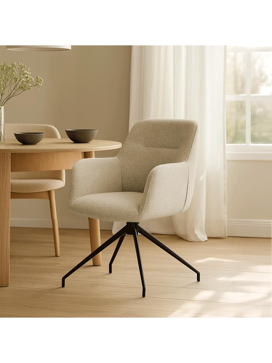 Merlinda szövet Teddy étkezőszék, taupe