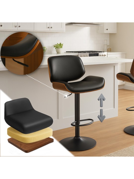 Bárszék Beverley B műbőr, dió/fekete