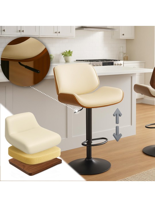 Bárszék Beverley B műbőr, dió/krém Bárszék Beverley B műbőr, dió/krém