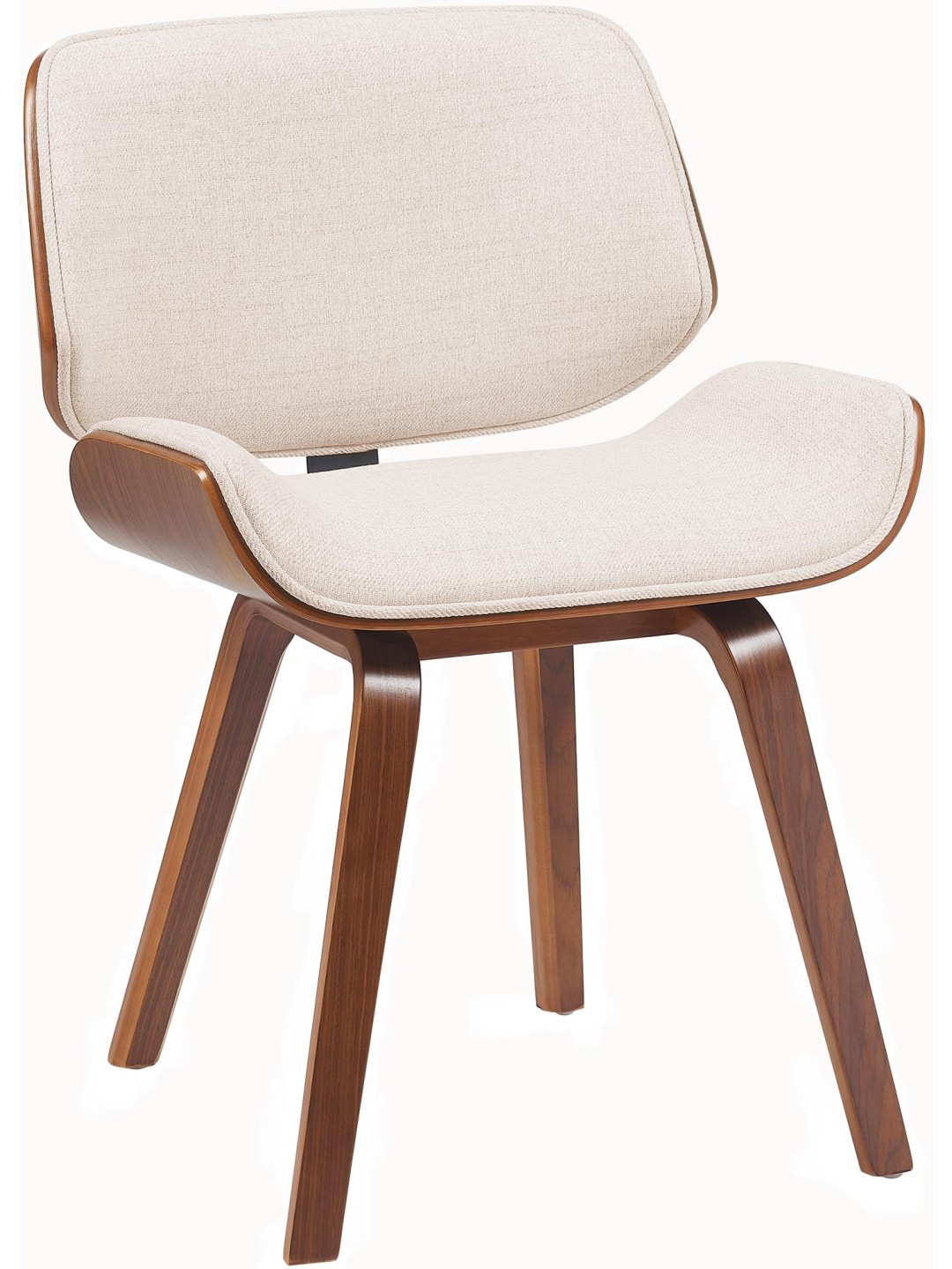 Látogatószék Beverley szövet, dió/krém