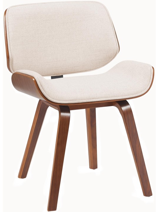 Látogatószék Beverley szövet, dió/krém