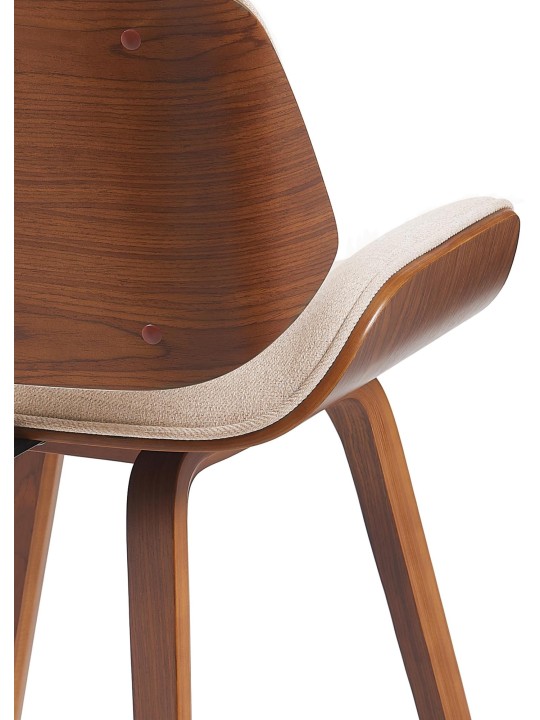 Látogatószék Beverley szövet, dió/krém