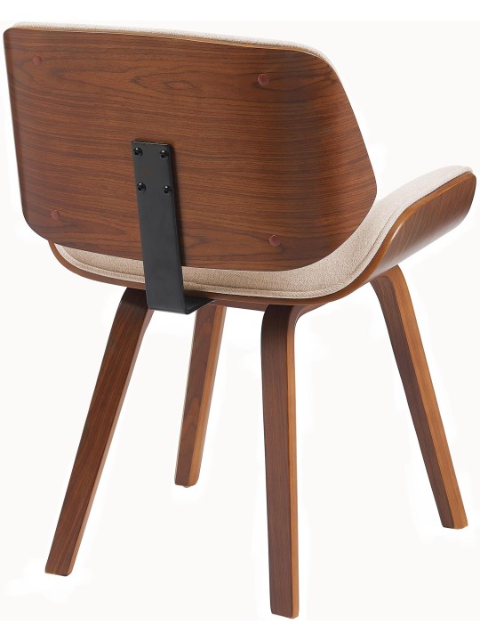 Látogatószék Beverley szövet, dió/krém