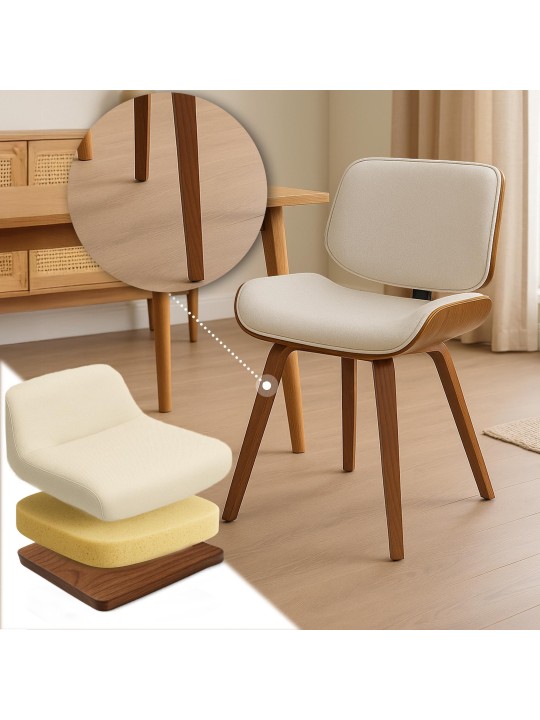 Látogatószék Beverley szövet, dió/krém