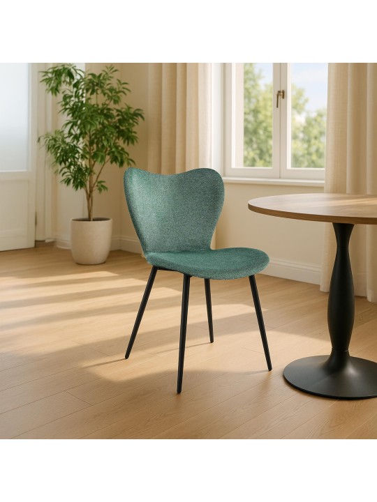 Maika szövet étkezőszék, zöld