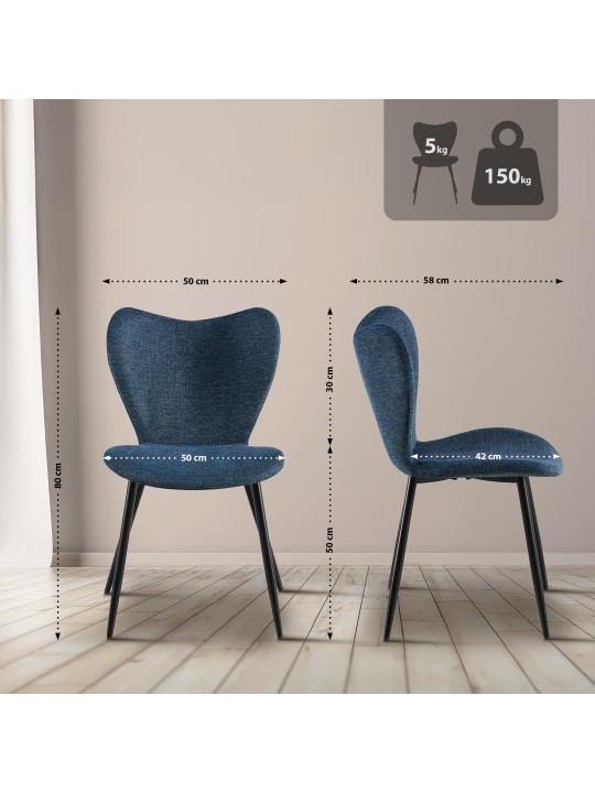 Maika szövet étkezőszék, kék Maika szövet étkezőszék, kék