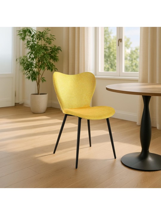 Maika szövet étkezőszék, sárga