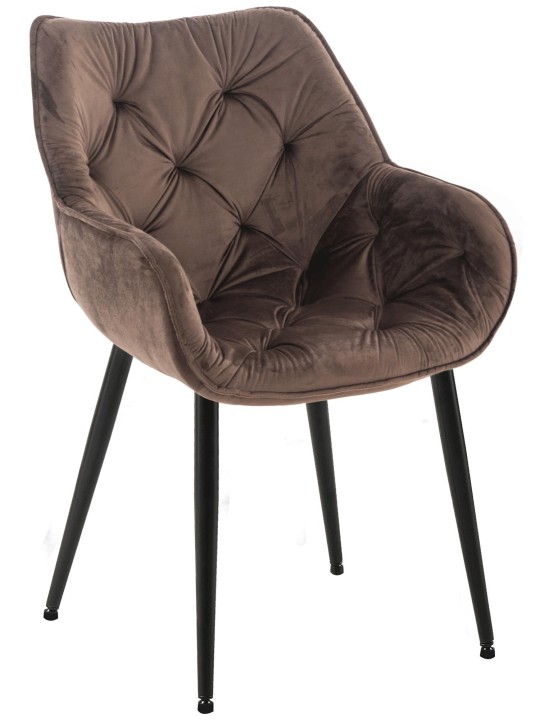 Tanna bársony szék, barna