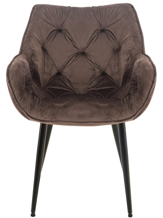 Tanna bársony szék, barna