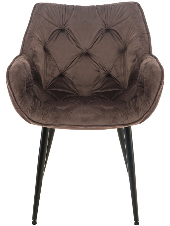 Tanna bársony 4db-os székkészlet, barna