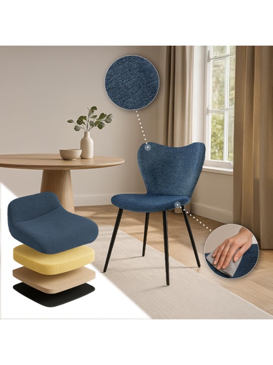 Maika szövet étkezőszék, kék Maika szövet étkezőszék, kék