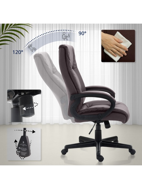 Irodai szék XL Sparta műbőr, barna