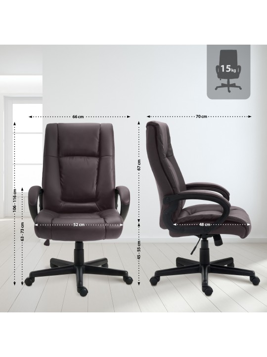 Irodai szék XL Sparta műbőr, barna