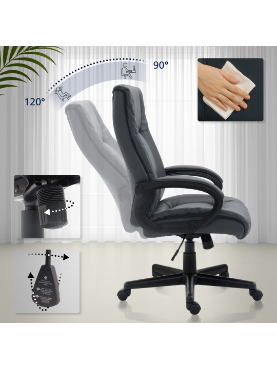 Irodai szék XL Sparta műbőr, szürke