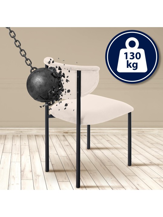 2db látogatói szék szett Gambell bársony, krém