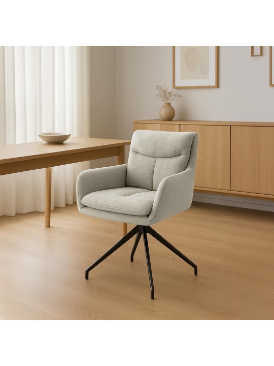 Étkezőszék Somers szövet, krém