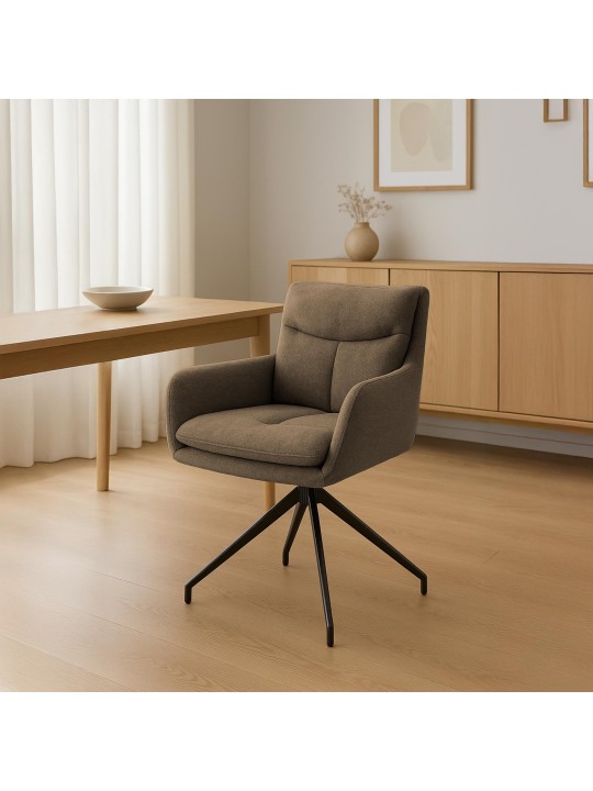 Étkezőszék Somers szövet, barna