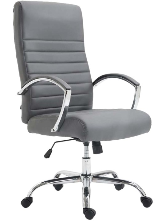 Valais műbőr irodai szék, szürke