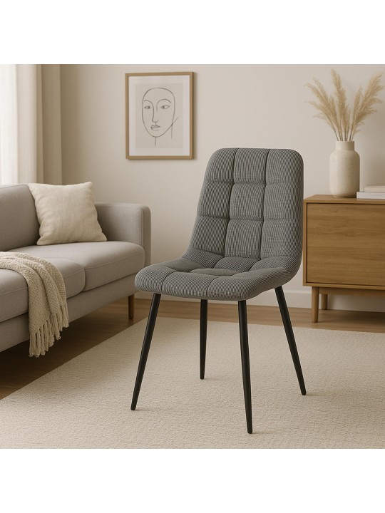 4 db Tilde Cord étkezőszék készlet, szürke