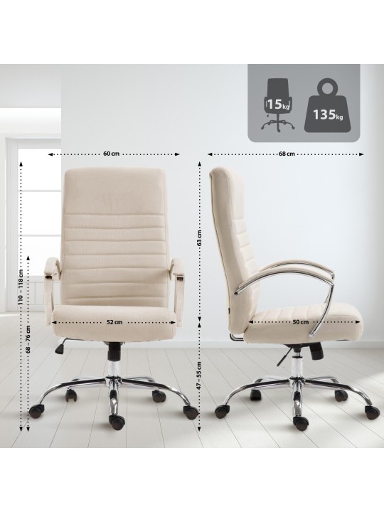 Irodai szék Valais szövet, krém