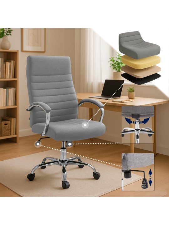 Irodai szék Valais szövet, szürke