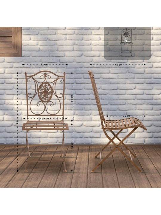 2 db Sibell szék készlet, antik barna