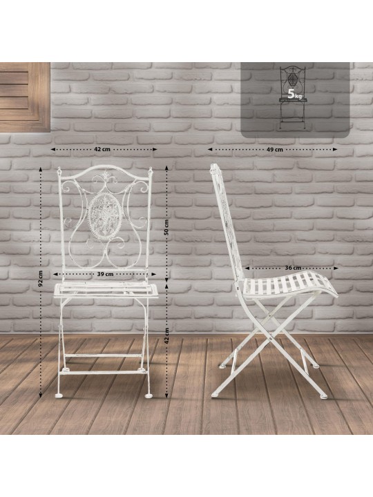 2 db Sibell szék készlet, fehér