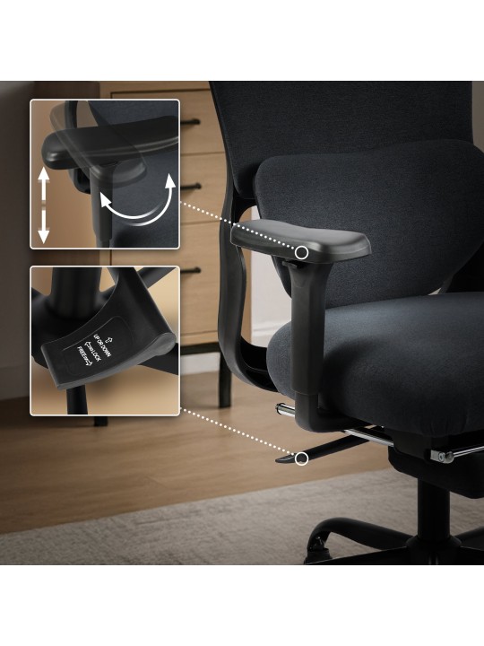 Leesburg irodai szék, fekete/fekete