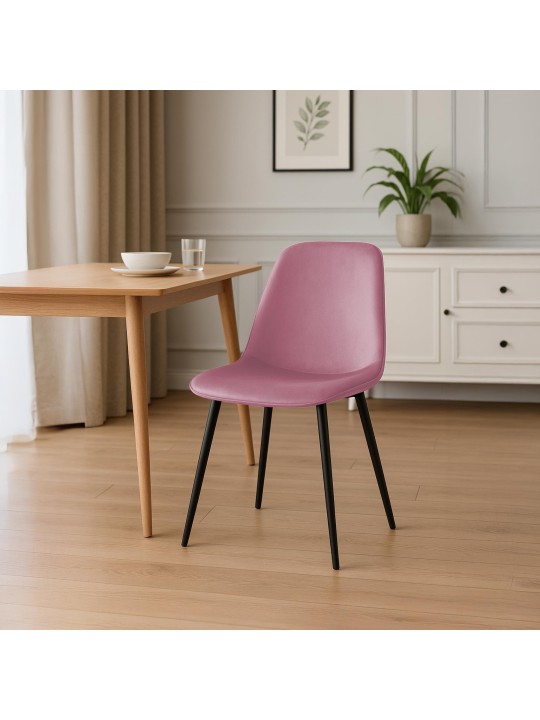 Maryam bársony étkezőszék, rózsaszín