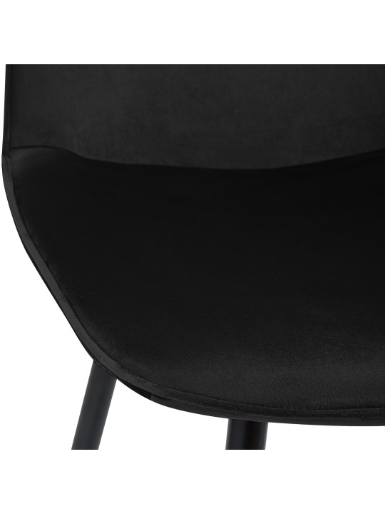 Maryam bársony étkezőszék, fekete