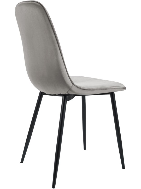 Maryam bársony étkezőszék, világosszürke