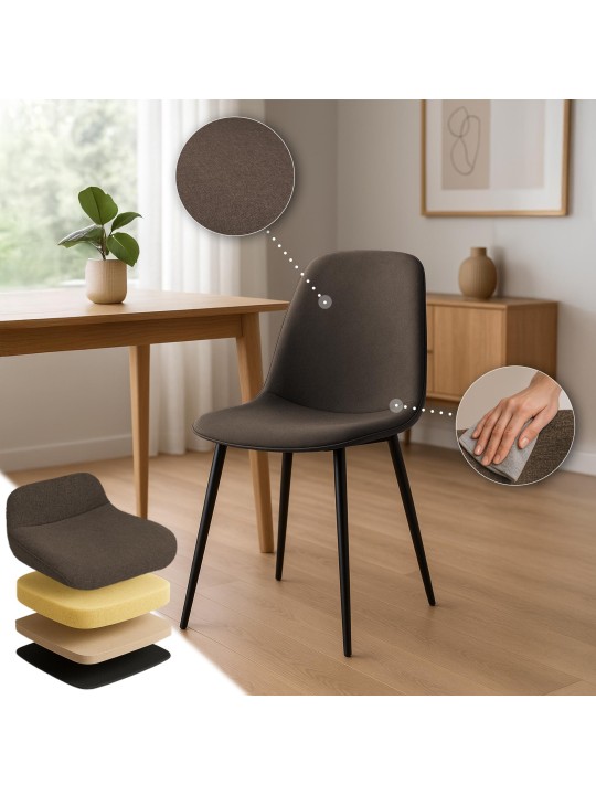 Maryam szövet étkezőszék, barna