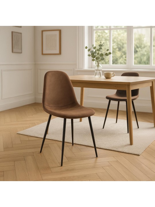 Napier vintage műbőr étkezőszék, barna Napier vintage műbőr étkezőszék, barna