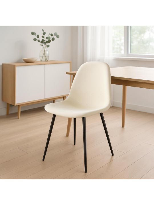 Napier bársony étkezőszék, krém