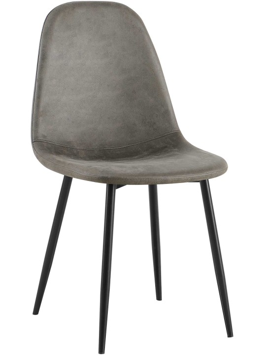 Napier vintage műbőr étkezőszék, sötétszürke