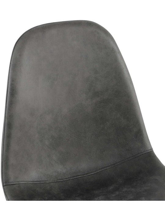 Napier vintage műbőr étkezőszék, fekete