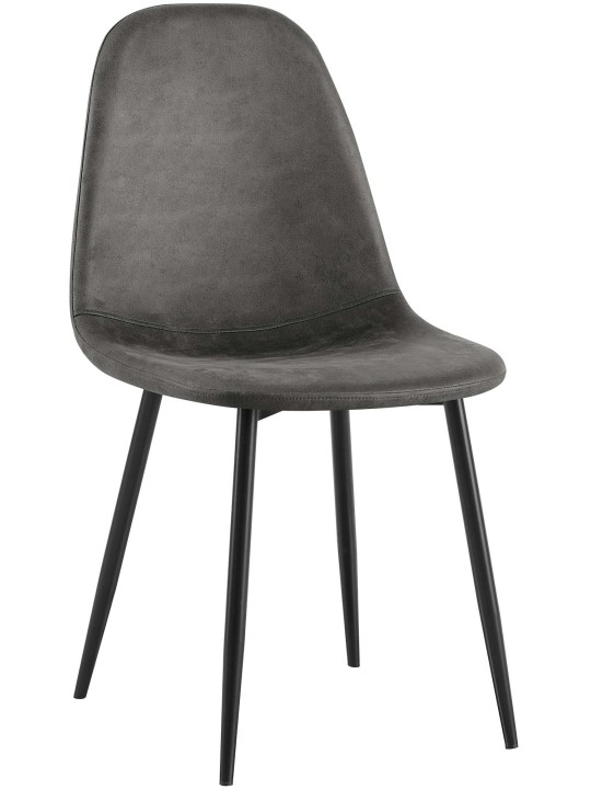 Napier vintage műbőr étkezőszék, fekete