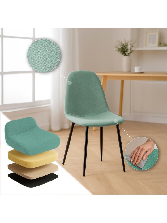 Napier szövet étkezőszék, világoszöld