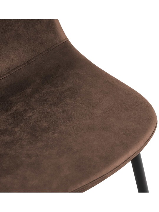 4 db Napier műbőr étkezőszék szett, barna