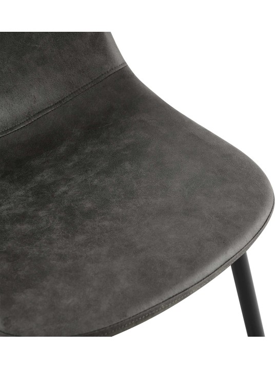 4 db Napier műbőr étkezőszék szett, fekete