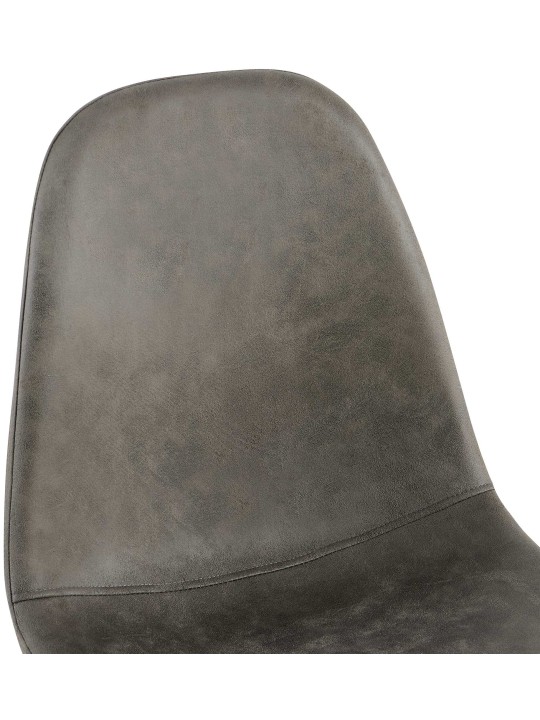 4 db Napier műbőr étkezőszék szett, sötétszürke